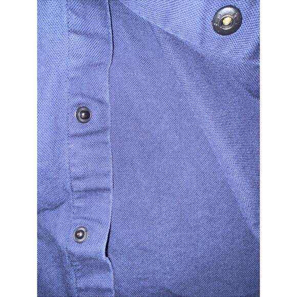 Brixton Workwear Utility Chore Shirt Blue Canvas Button Up Medium 19x26 - Picture 3 of 5